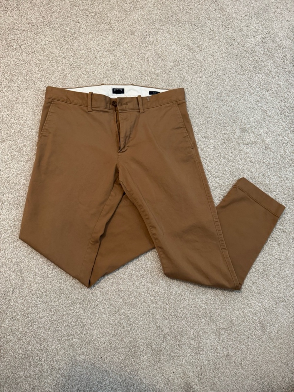 J. Crew Men's Tan Slim Stretch Chinos